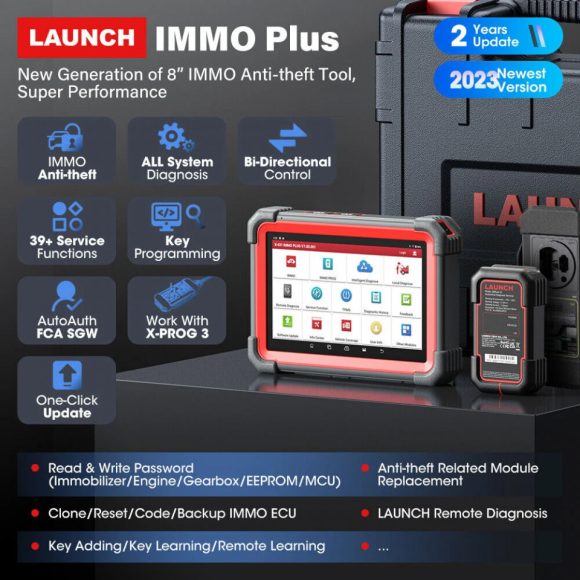 launch x431 immo plus key programming car scanner bidirectional656 1 580x580