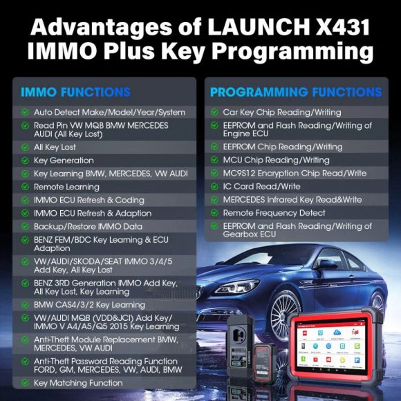 launch x431 immo plus key programming car scanner bidirectional658 1 580x580